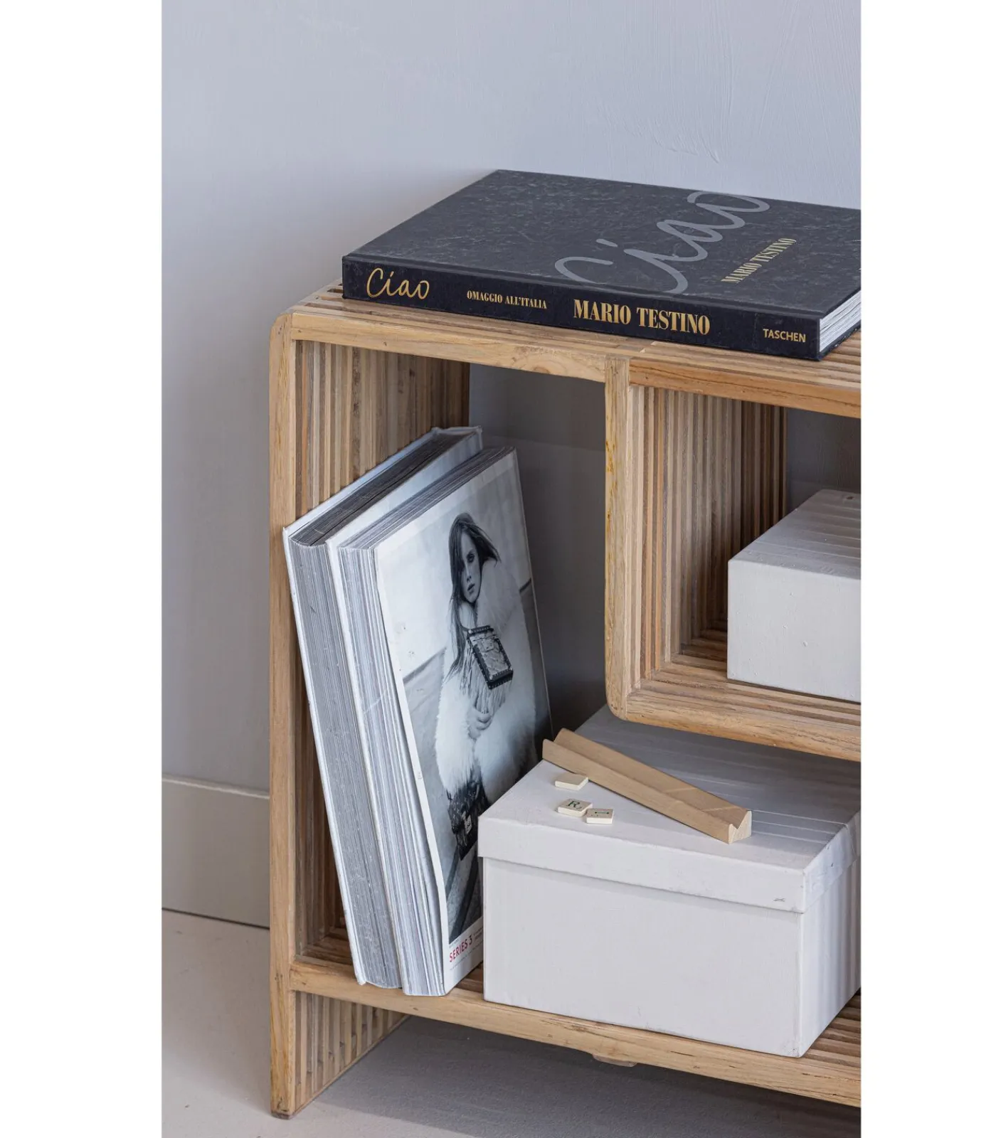 Discount Jasmijn Sidetable Recycled Teak - Naturel - 55x55x30 Tafels