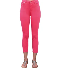 DAMES BLEU D'AZUR JAZZ - 7/8 STRETCH KATOENEN WATERMELOEN JEANS