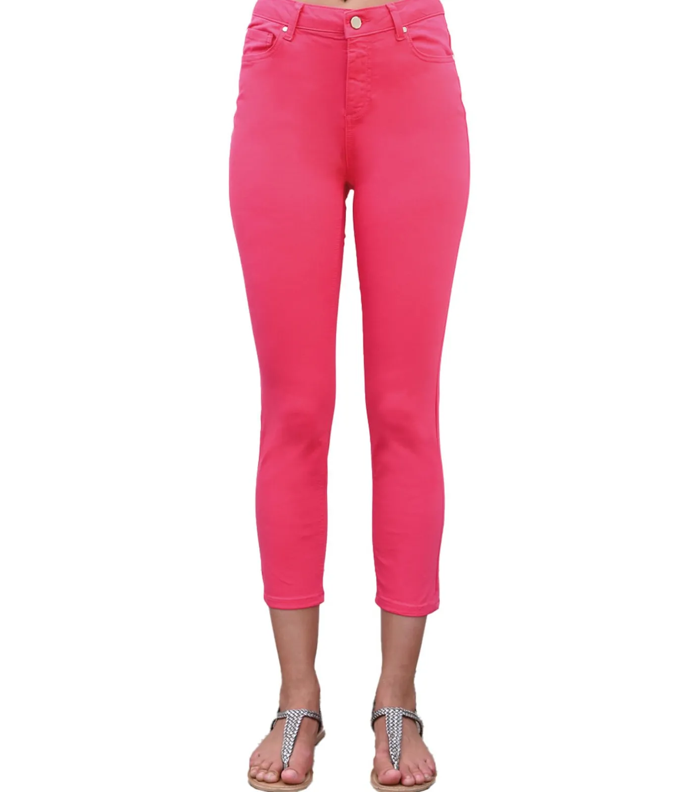 DAMES BLEU D'AZUR JAZZ - 7/8 STRETCH KATOENEN WATERMELOEN JEANS