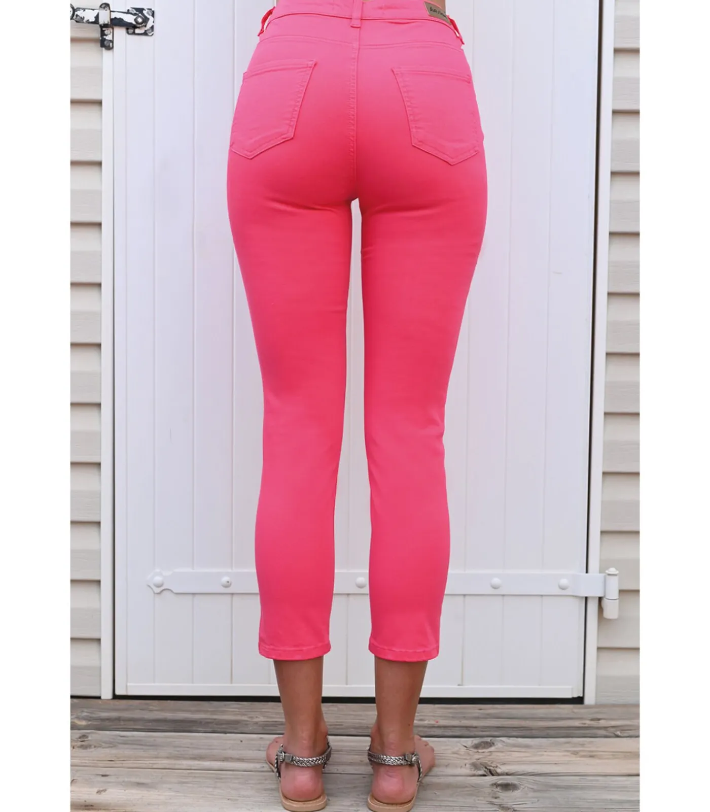 DAMES BLEU D'AZUR JAZZ - 7/8 STRETCH KATOENEN WATERMELOEN JEANS