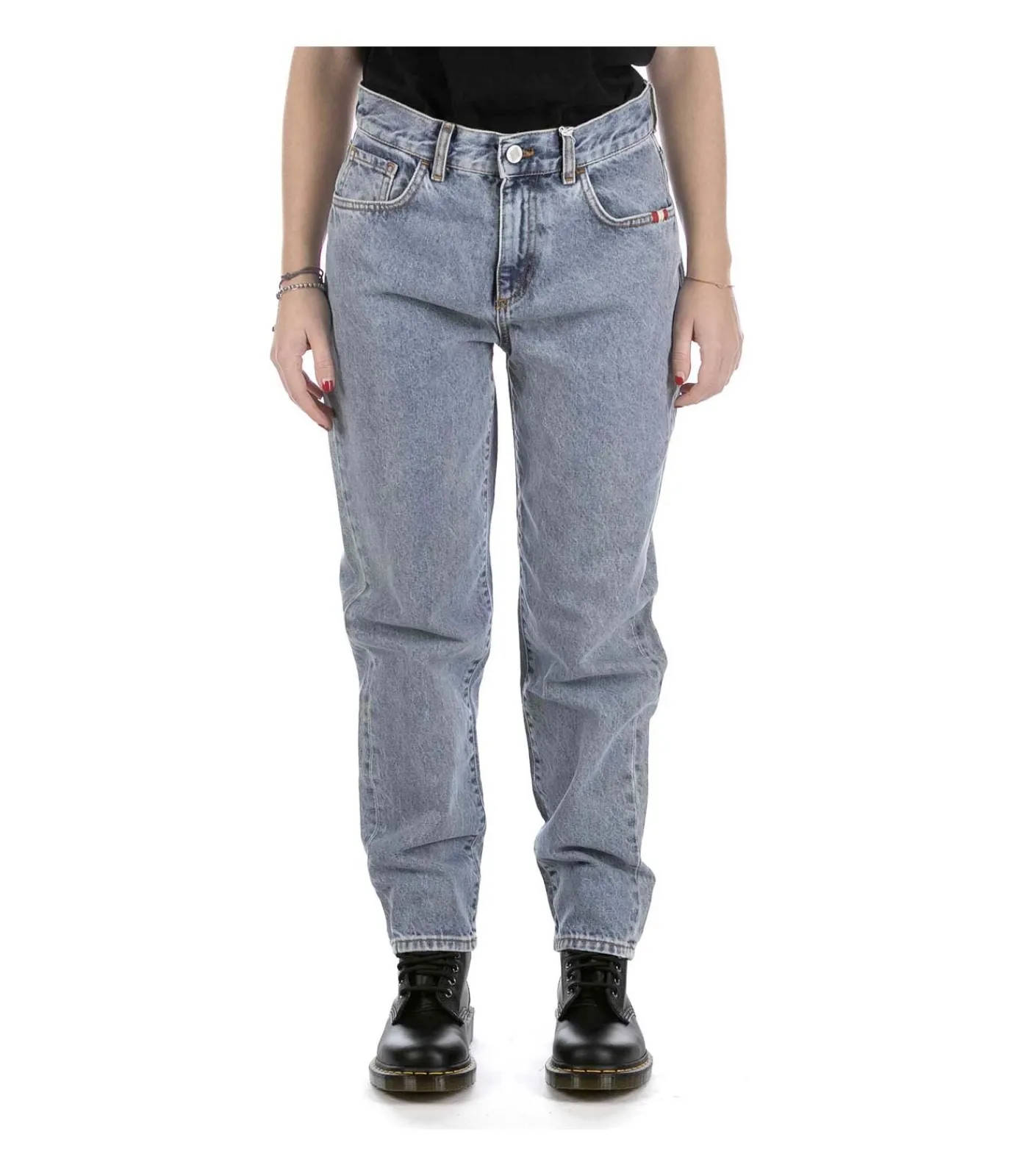 DAMES AMISH Jeans Lizzie Denim Real Stone Azzurro