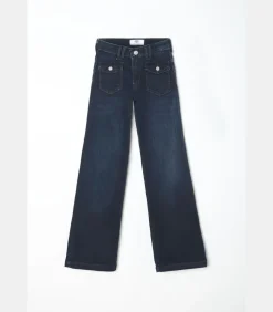 Outlet Jeans flare pulp slim hoge taille, lengte 34 Kinderen Jeans