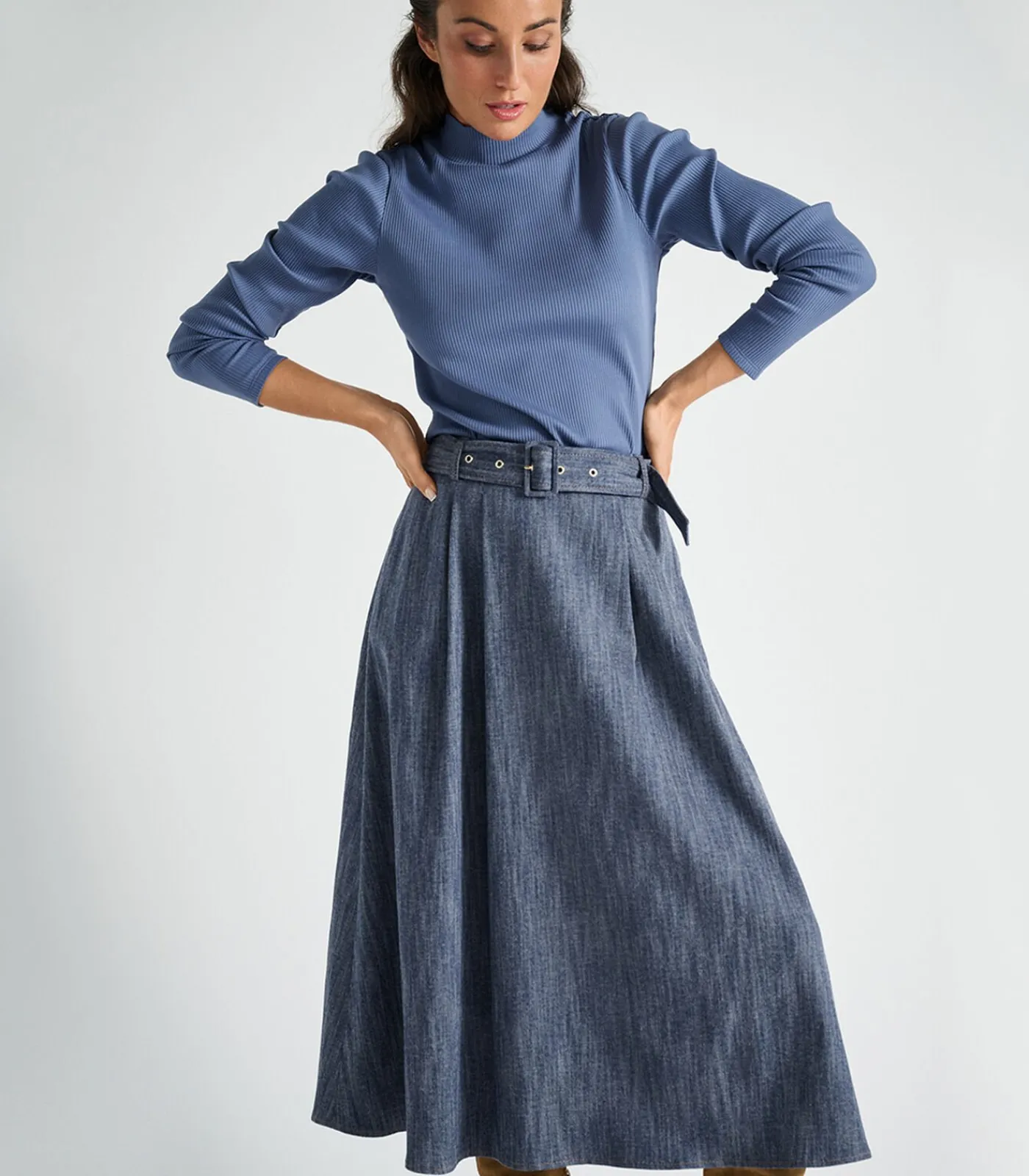 DAMES Marie Méro Jeansrok in denimstof