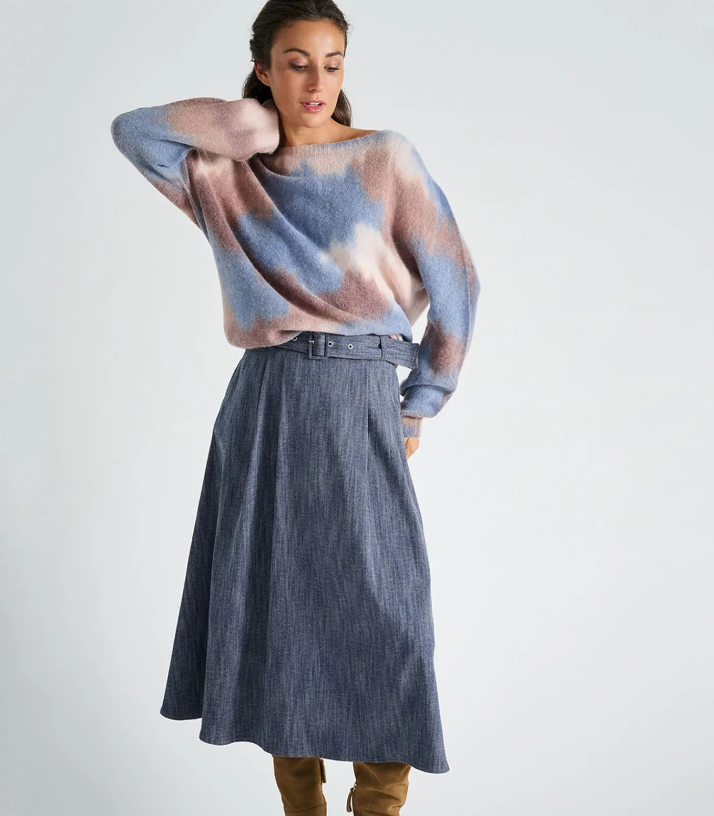 DAMES Marie Méro Jeansrok in denimstof