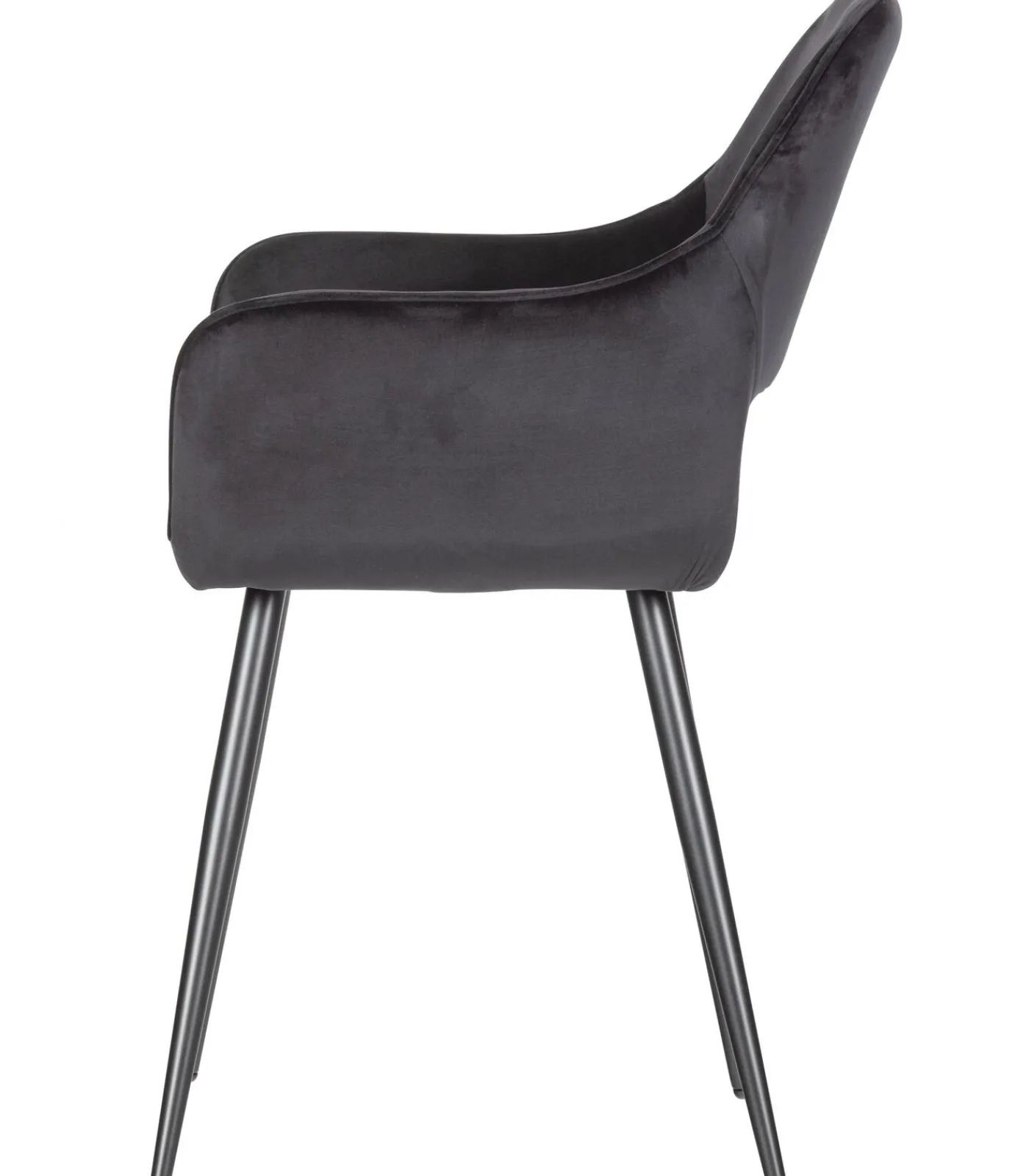 WOOOD Jelle Eetkamerstoelen - Velvet - Zwart - Set van 6