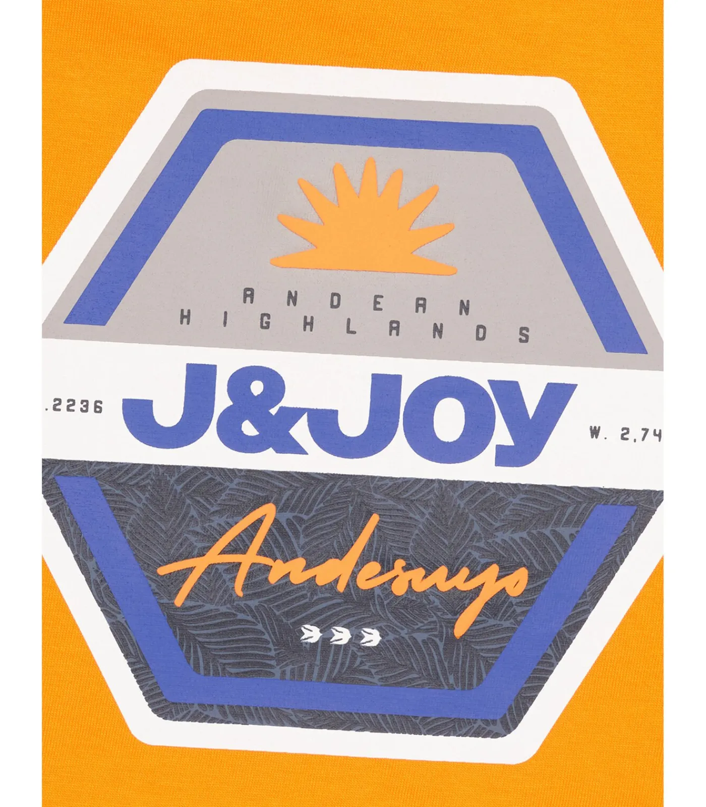 New Jongens T-shirt met lange mouwen, oranje, met logo op de borst Kinderen T-Shirts & Polo's