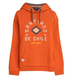 Kinderen J&JOY Jongens T-shirt met lange mouwen, Santiago-opdruk en capuchon