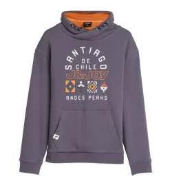 Kinderen J&JOY Jongens T-shirt met lange mouwen, Santiago-opdruk en kangoeroezak