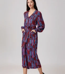 Jumpsuit met grafische print en V-hals DAMES Jumpsuits