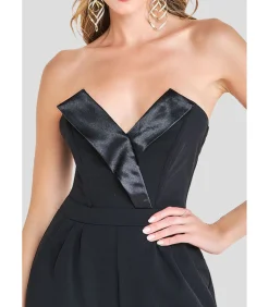 DAMES Goddiva Jumpsuit “Satin Collar Scuba Jumpsuit”