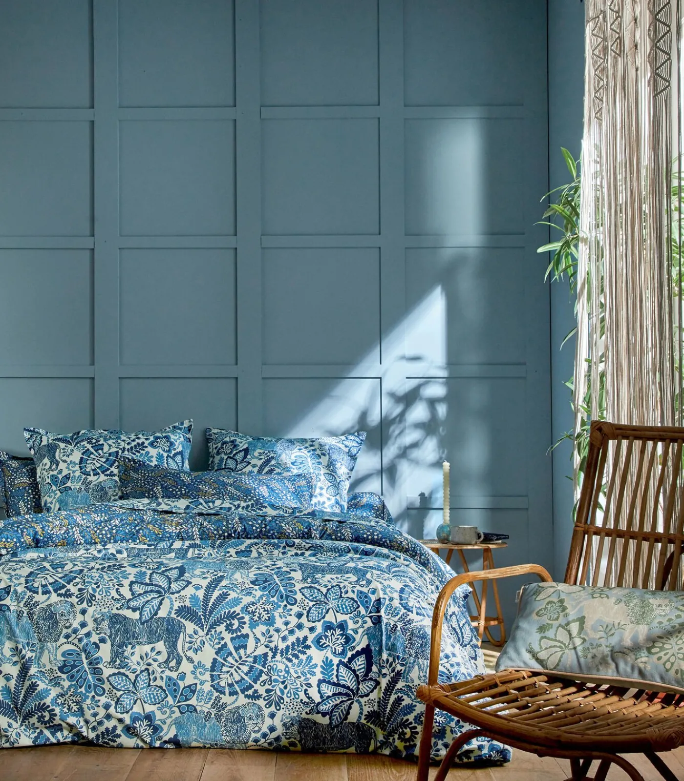 Discount JUNGLE Indigo - Laken 100% coton Lakens