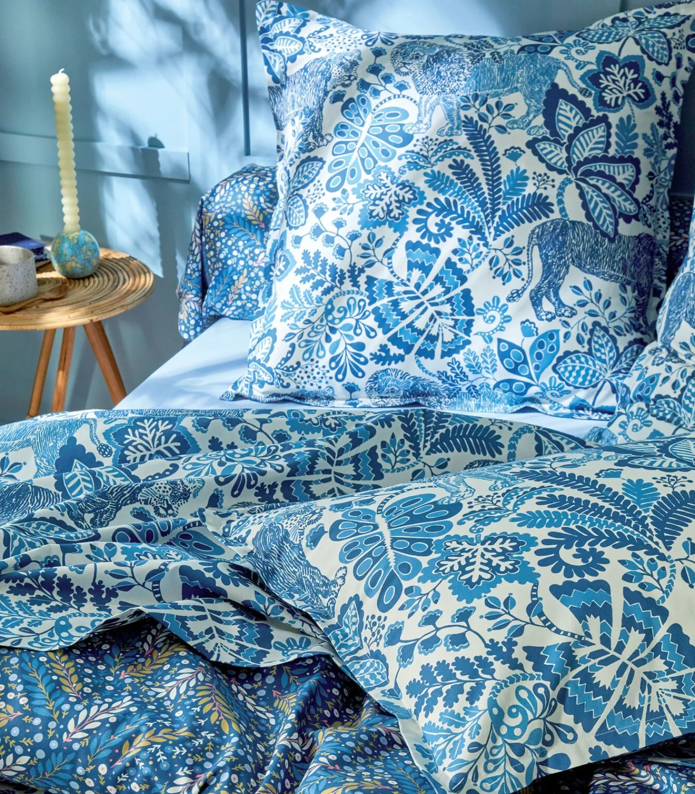 Discount JUNGLE Indigo - Laken 100% coton Lakens