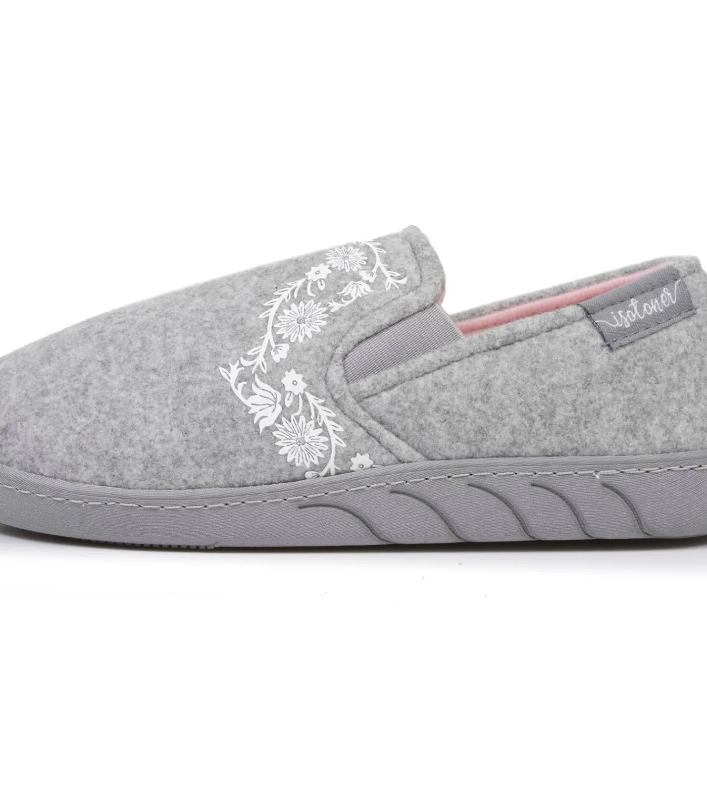 Kinderen ISOTONER Junior Arabesque Comfort Slippers Heather Grey