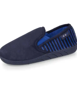 Kinderen ISOTONER Junior Gestreepte Mocassin Sloffen Navy