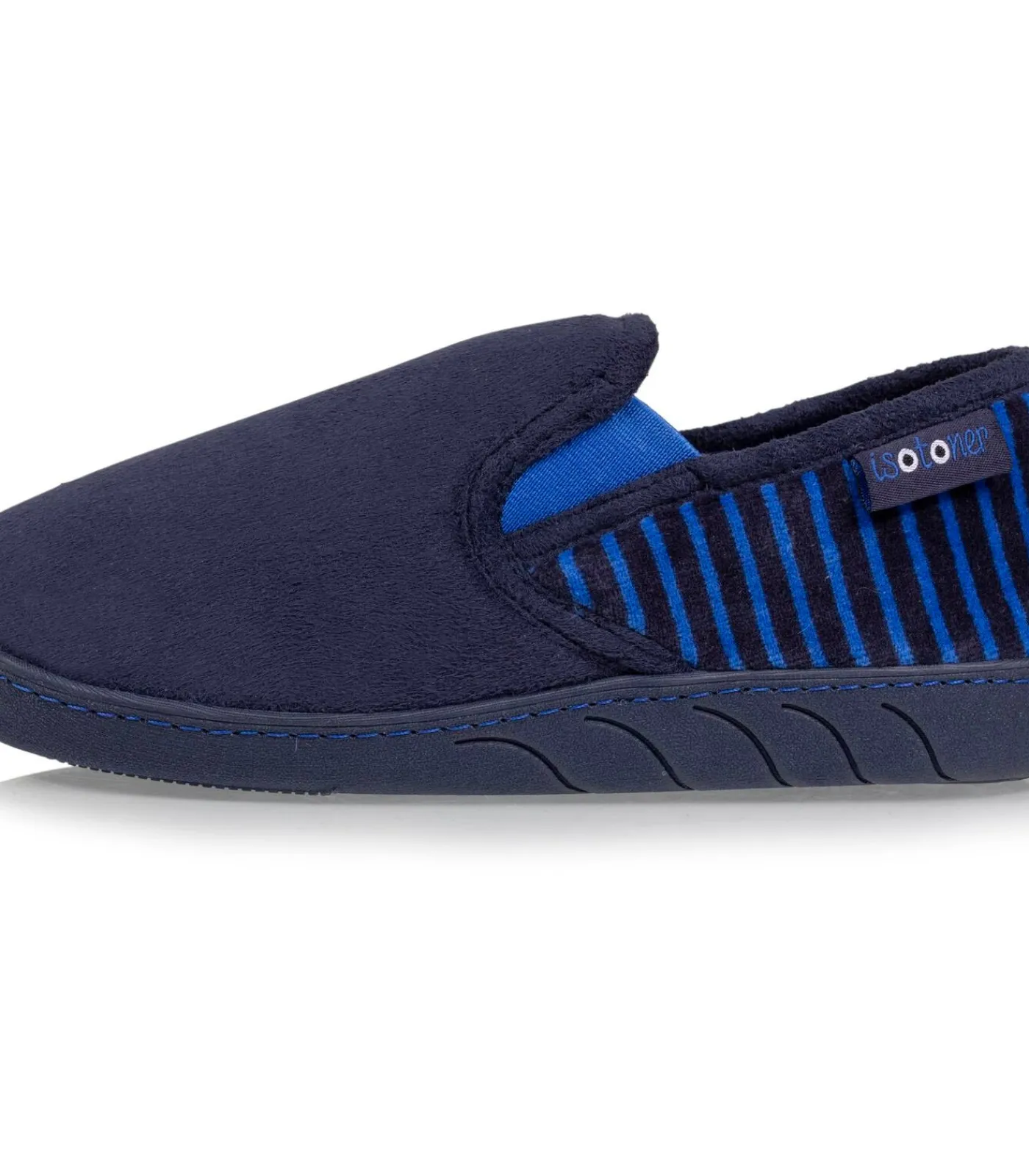Kinderen ISOTONER Junior Gestreepte Mocassin Sloffen Navy