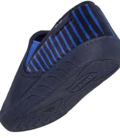 Kinderen ISOTONER Junior Gestreepte Mocassin Sloffen Navy