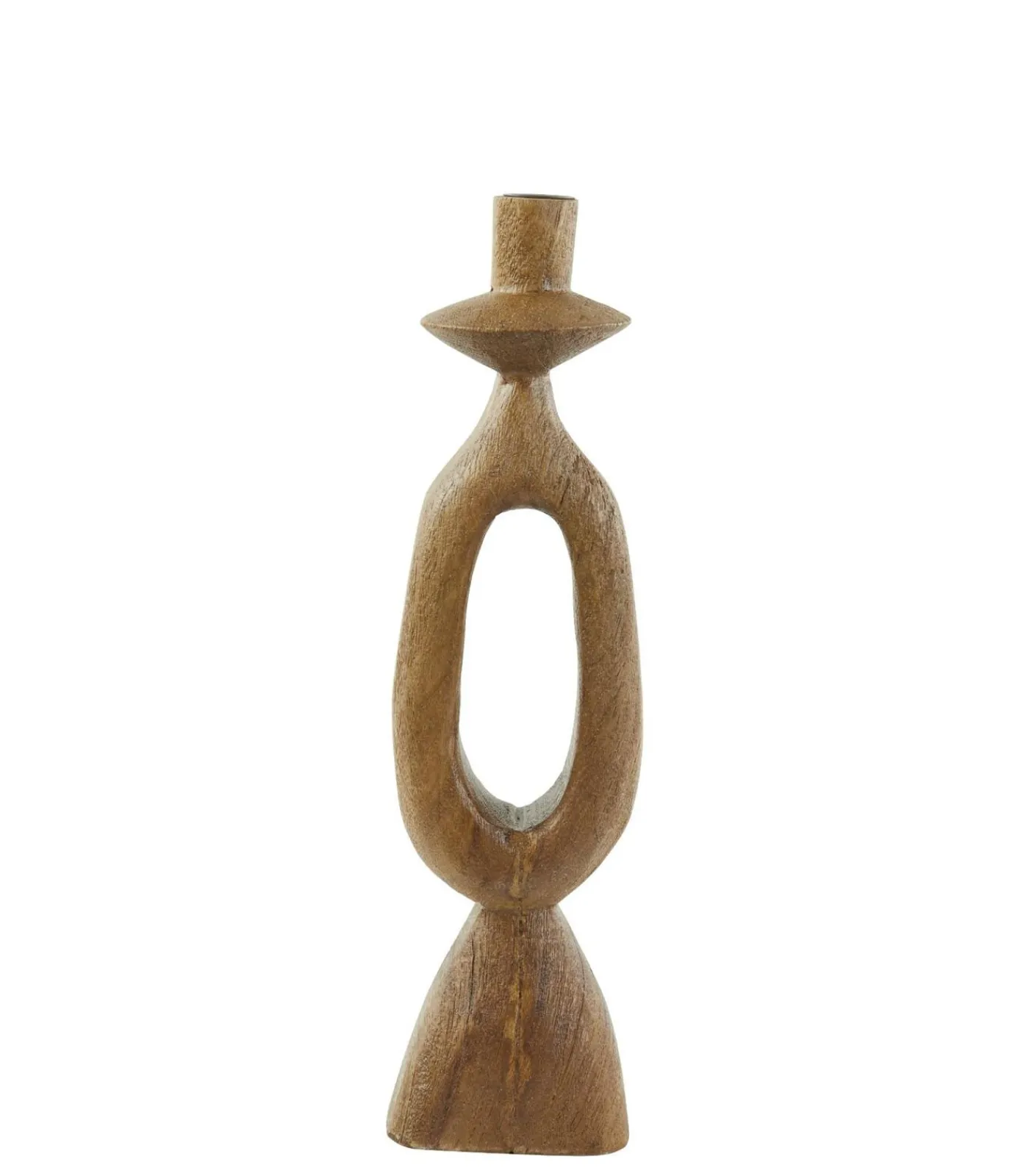 Online Kandelaar Django - Bruin - 13x13x43cm Kaarsen & Kaarshouders