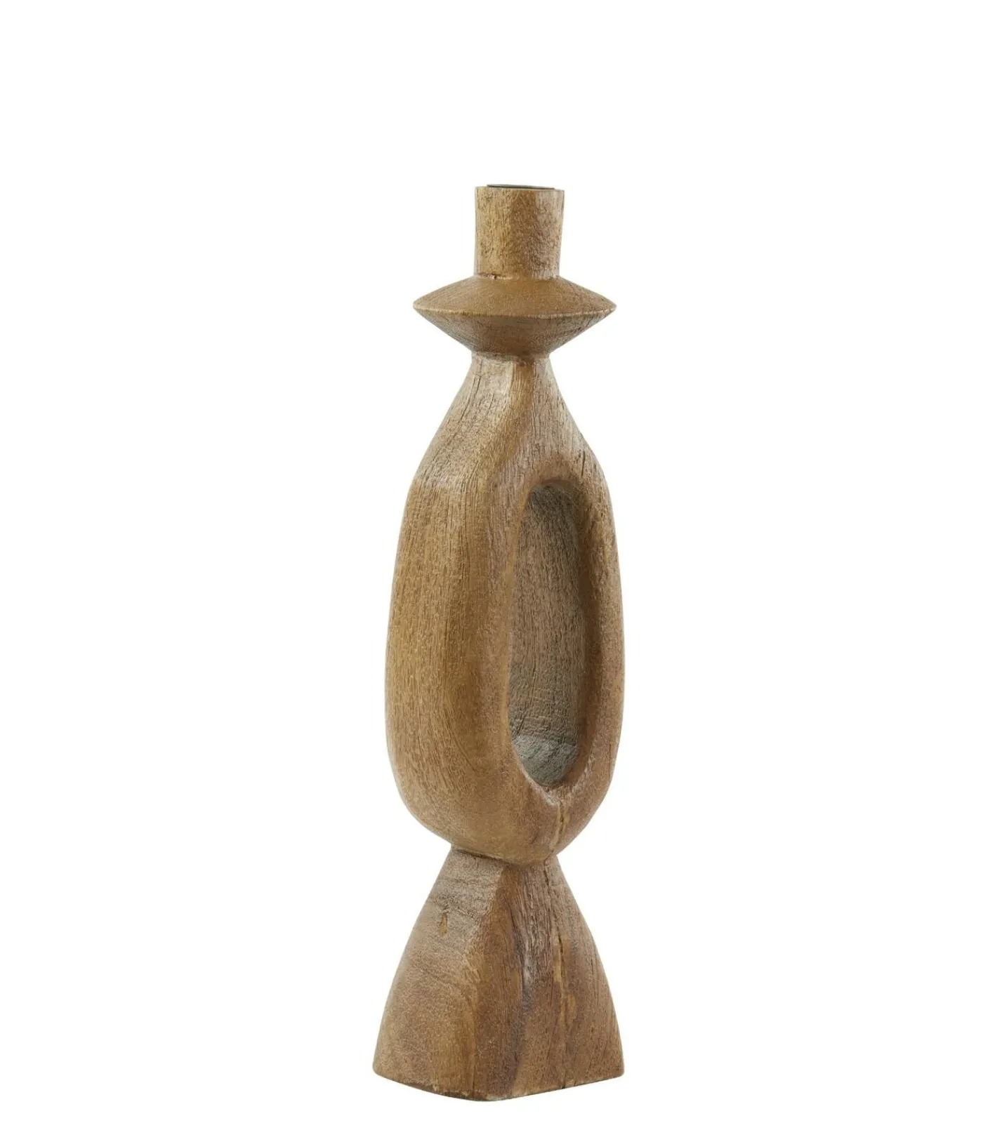 Online Kandelaar Django - Bruin - 13x13x43cm Kaarsen & Kaarshouders