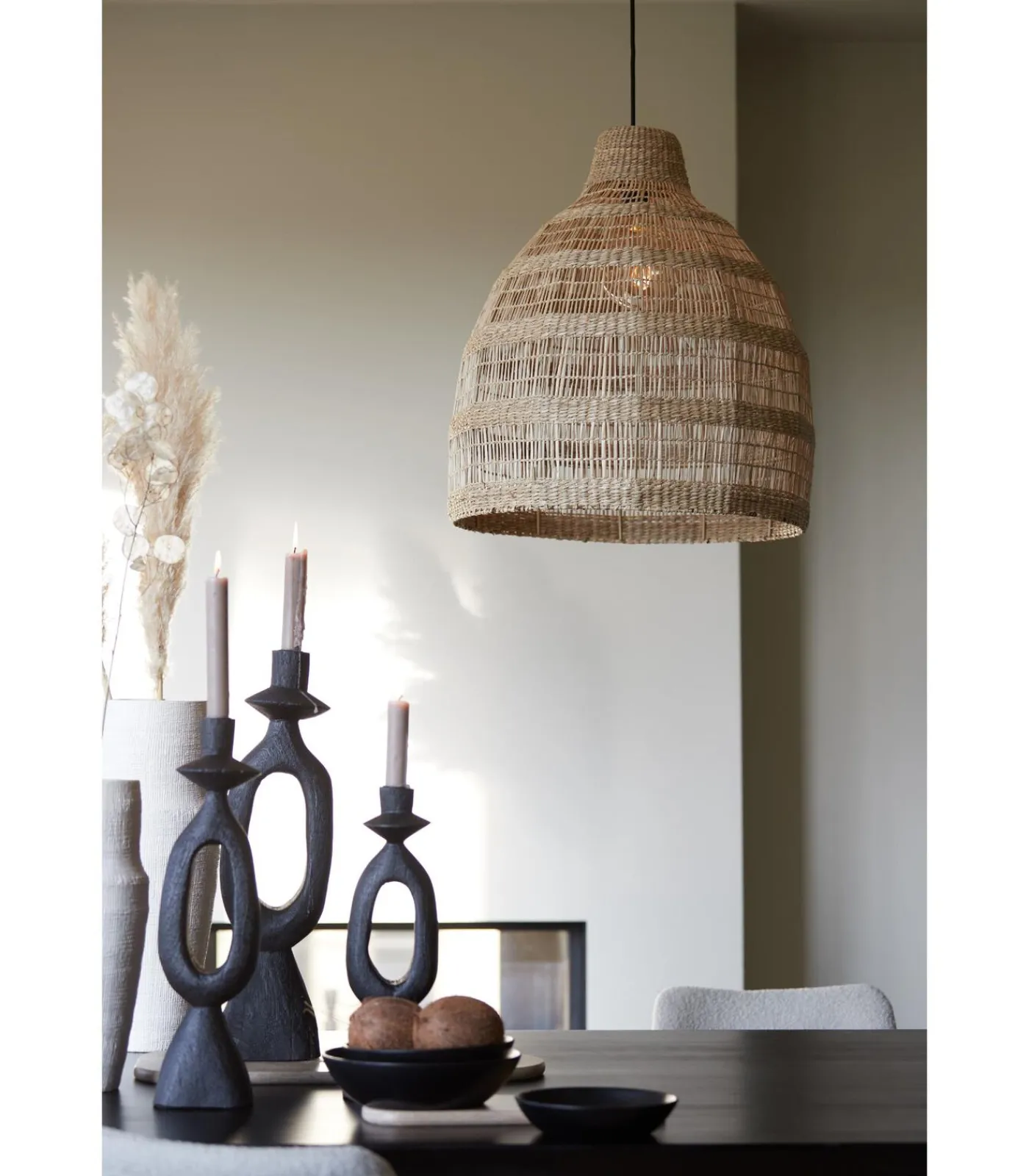 Light & Living Kandelaar Django - Zwart - 14x14x50cm