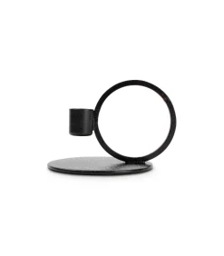 S|P Collection Kandelaar 10xH9cm metaal zwart Pillar