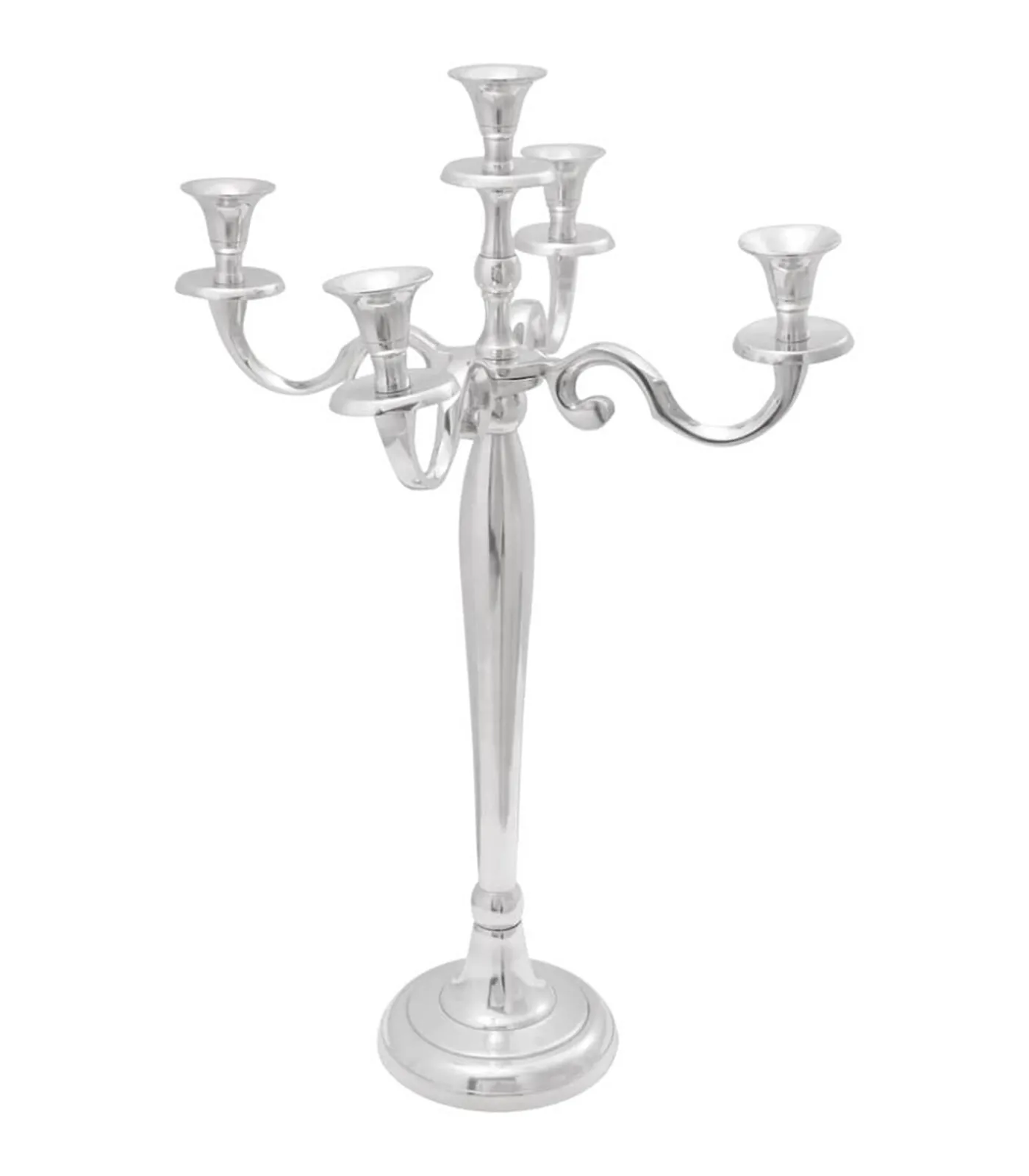 Sale Kandelaar Zilver 39 x 39 x 60 cm Aluminium Kaarsen & Kaarshouders