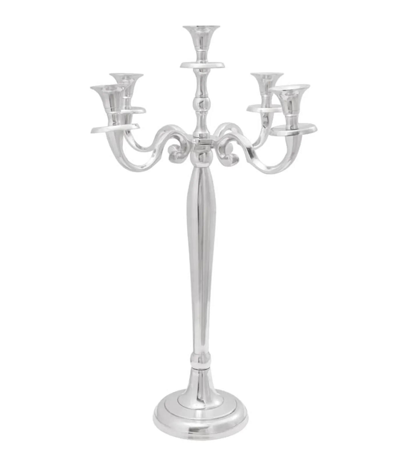 Sale Kandelaar Zilver 39 x 39 x 60 cm Aluminium Kaarsen & Kaarshouders