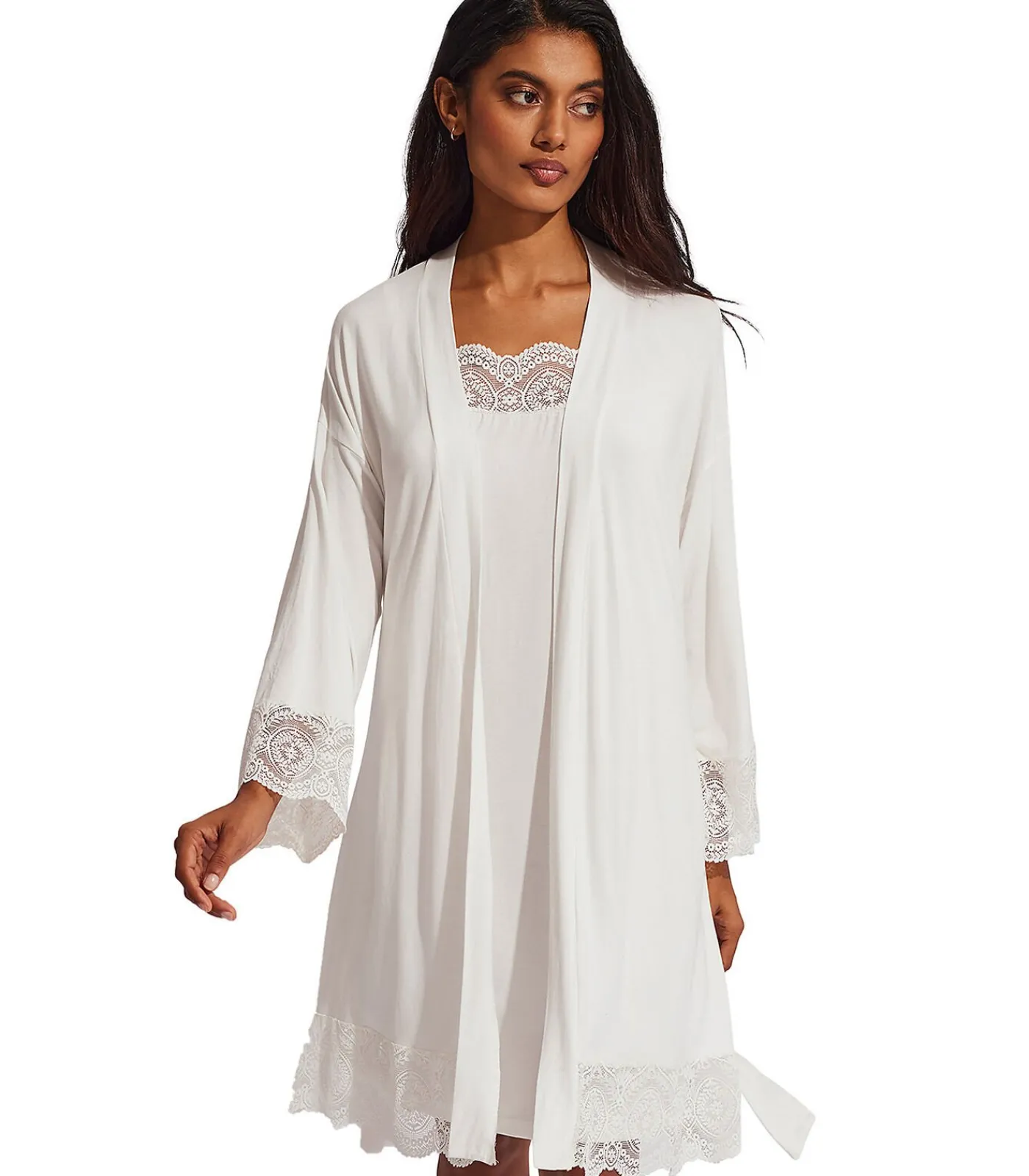 Discount Kanten negligé Matilda bruiloft DAMES Badjassen