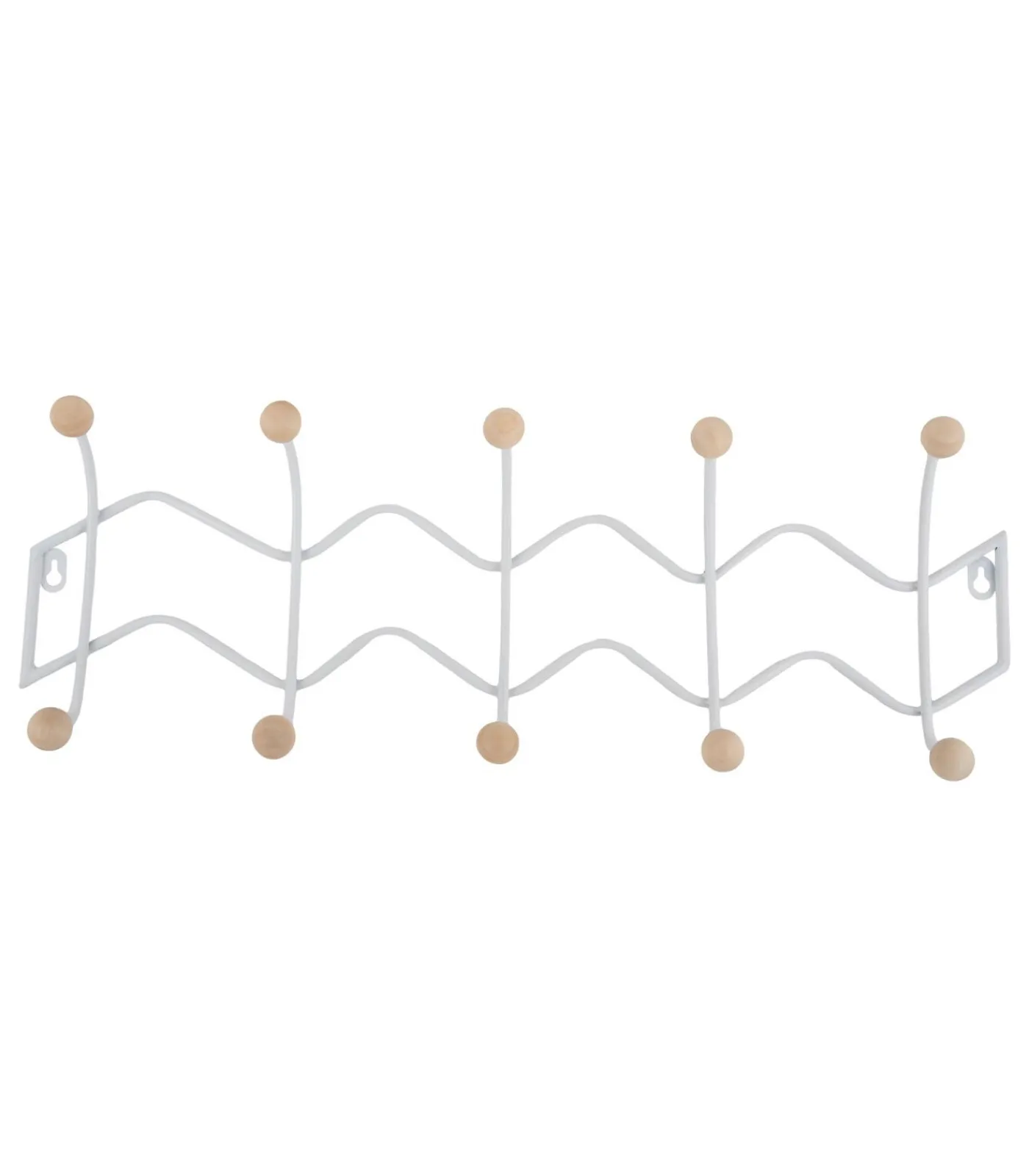 Present Time Kapstok Double Zig Zag - Wit - 61x6.5x20cm