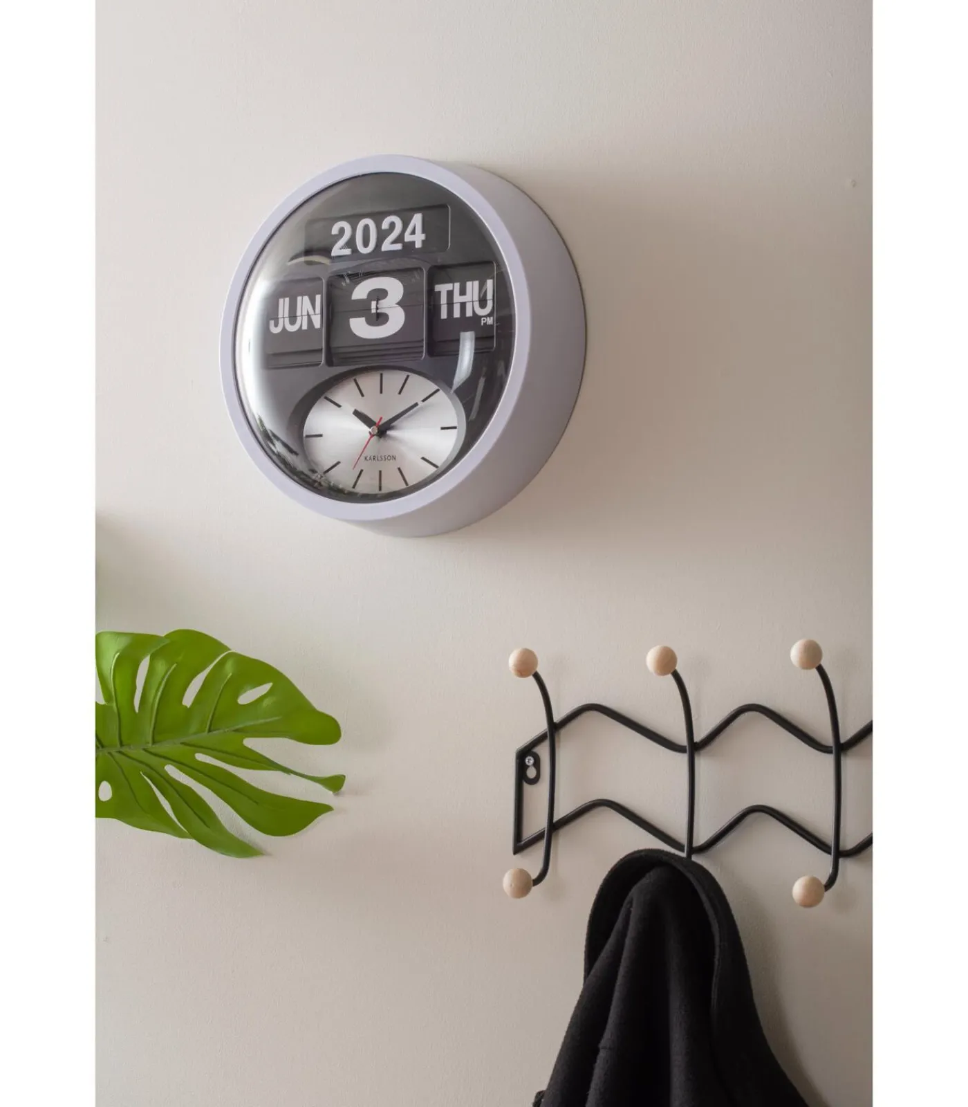 Best Kapstok Double Zig Zag - Zwart - 61x6.5x20cm Organiseren