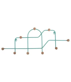 Kapstok Mace - Turqouise - 71x4x27cm Organiseren