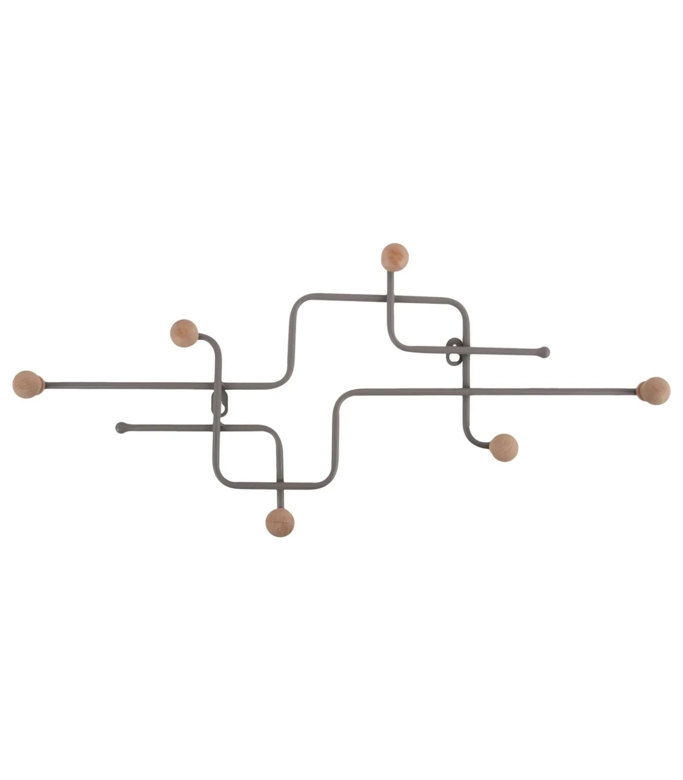 Best Kapstok Metro - Lichtgrijs - 60.5x4x26.5cm Organiseren
