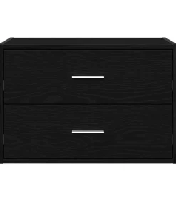 Kast met 2 lades 60x31x40 cm bewerkt hout zwart eikenkleurig Meubels