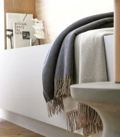 Blanc des Vosges KATMANDOU anthracite - Plaid Merino