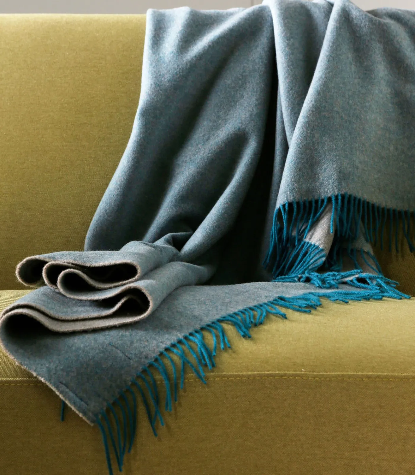 Online KATMANDOU celadon - Plaid Merino Bedspreien