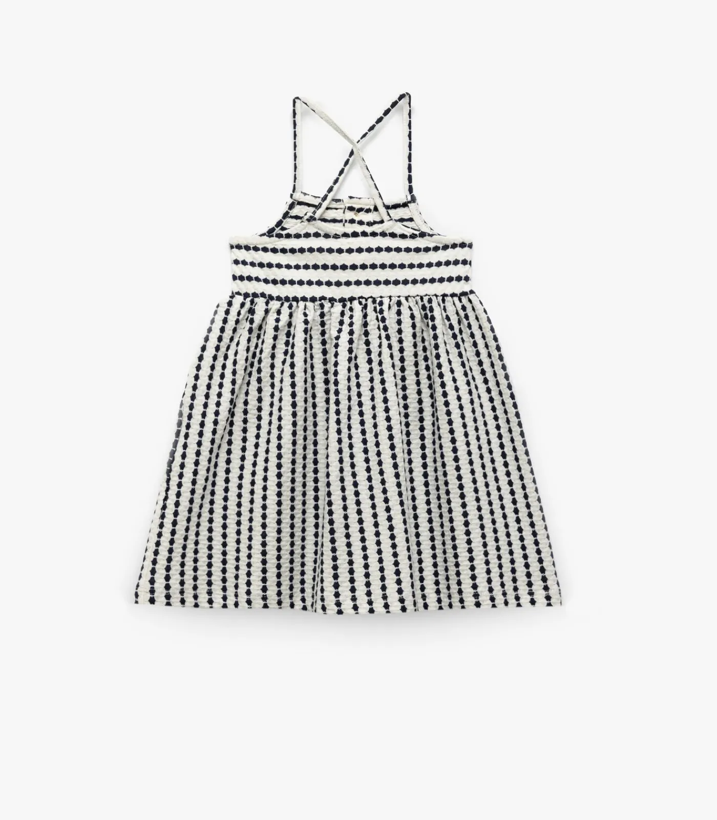 Kinderen Koton Katoenen Babyjurk A-lijn Knoopdetail Kruisbandjes