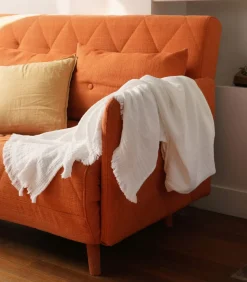 Blanc Cerise Katoenen gaasdeken, NATUURLIJK RELIËF