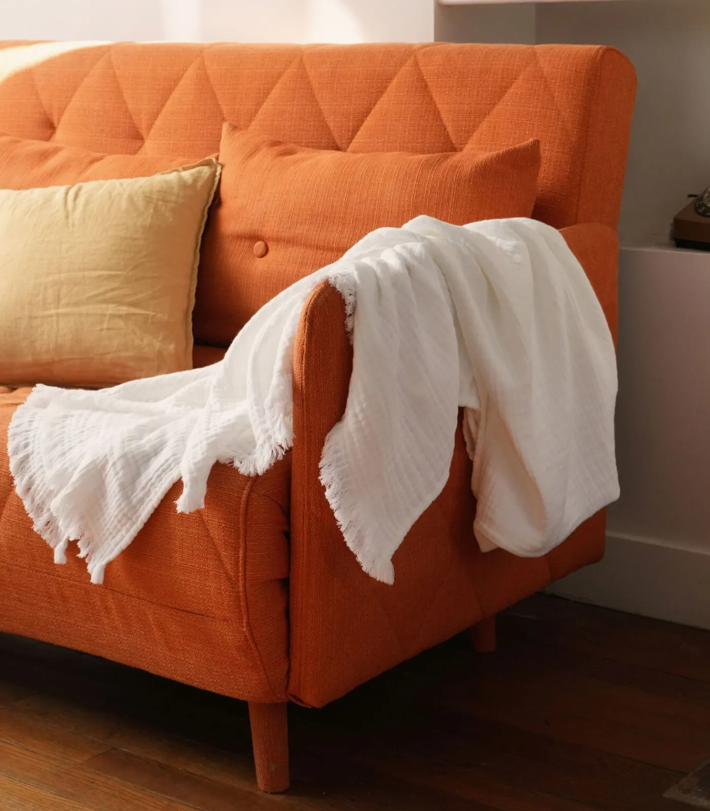 Blanc Cerise Katoenen gaasdeken, NATUURLIJK RELIËF