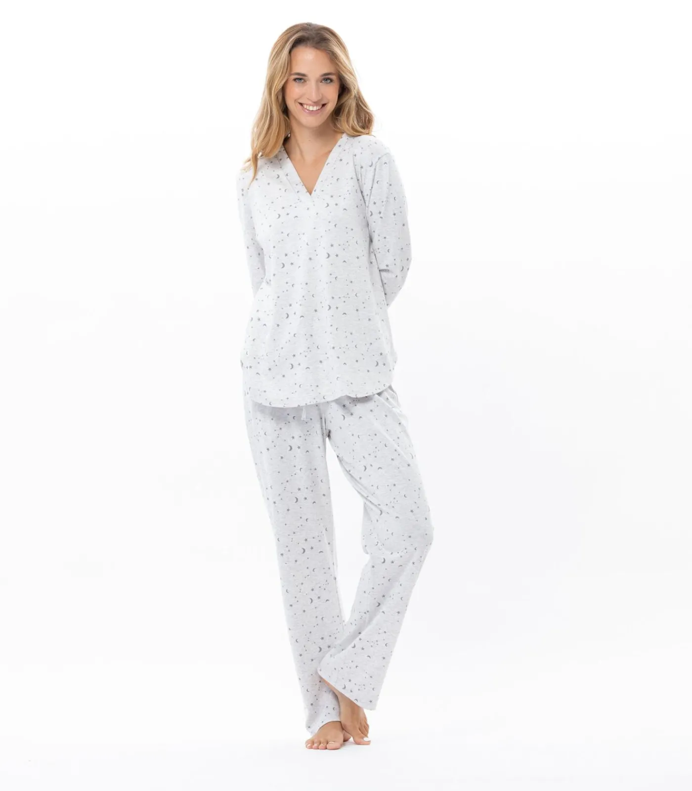 Online Katoenen pyjama LUNA 102 DAMES Nachtmode