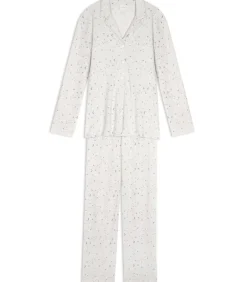 Clearance Katoenen pyjama met knopen LUNA 106 DAMES Nachtmode