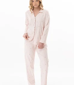DAMES LE CHAT Katoenen pyjama met knopen COSY 106