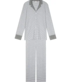 Sale Katoenen pyjama met knopen FLOCON 106 DAMES Nachtmode