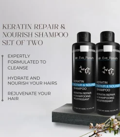 Dr. Ever Youth Keratine Repair & Nourish Shampoo 300 ml x 2
