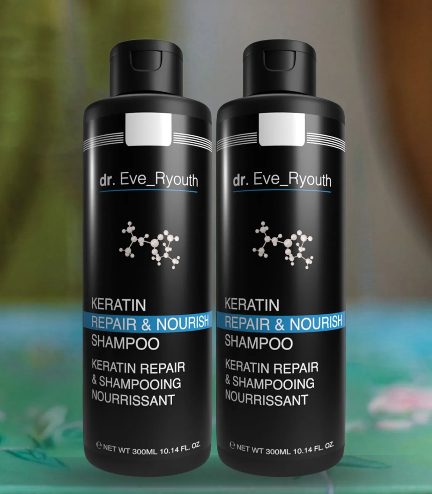 Dr. Ever Youth Keratine Repair & Nourish Shampoo 300 ml x 2