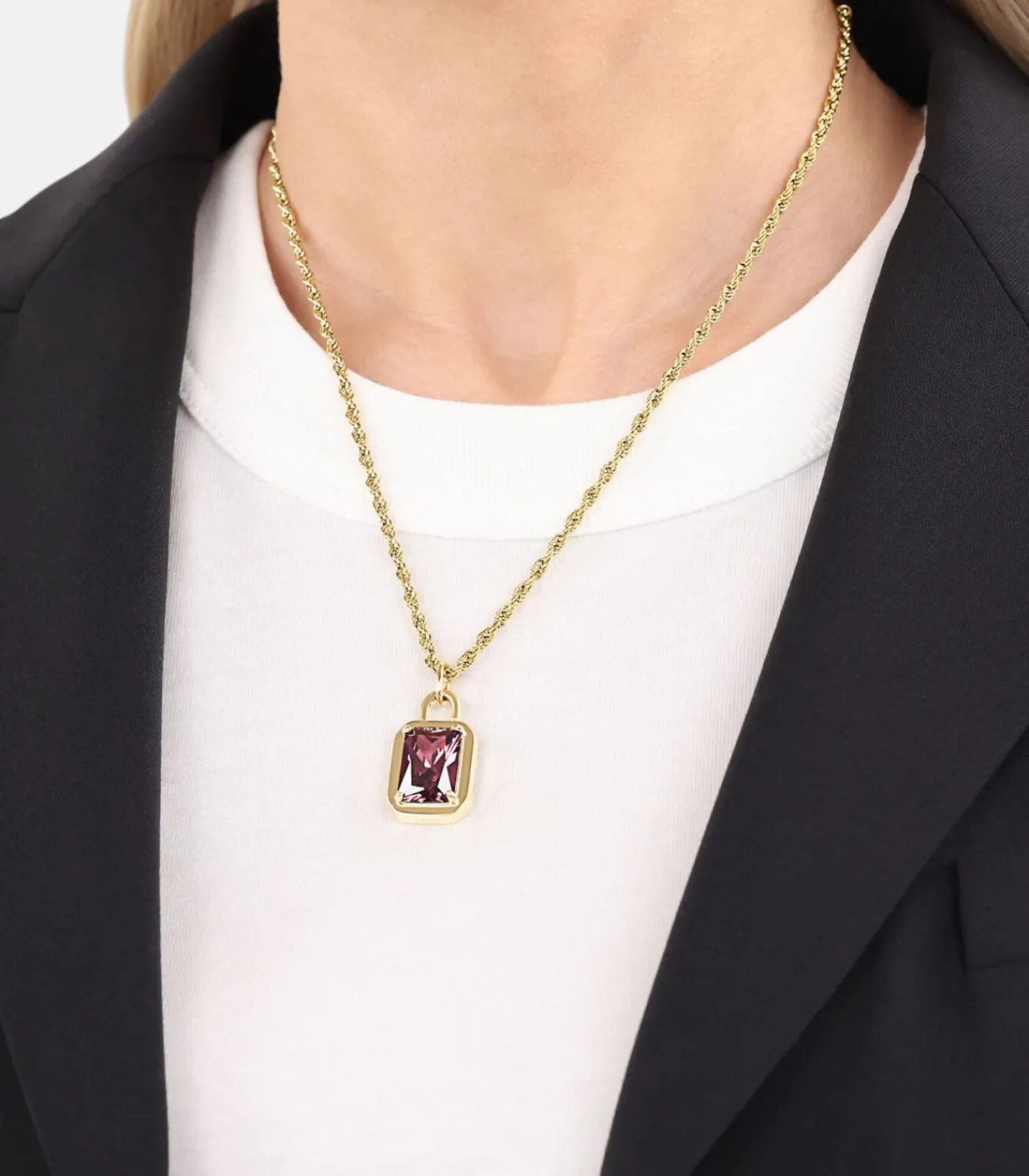 Online Ketten mit Anhänger voor dames, roestvrij staal, zirkonia DAMES Halskettingen