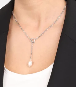 Sale Ketten mit Anhänger voor dames, roestvrij staal, gekweekte zoetwaterparel DAMES Halskettingen