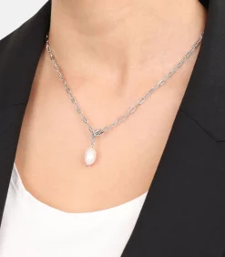 Sale Ketten mit Anhänger voor dames, roestvrij staal, gekweekte zoetwaterparel DAMES Halskettingen