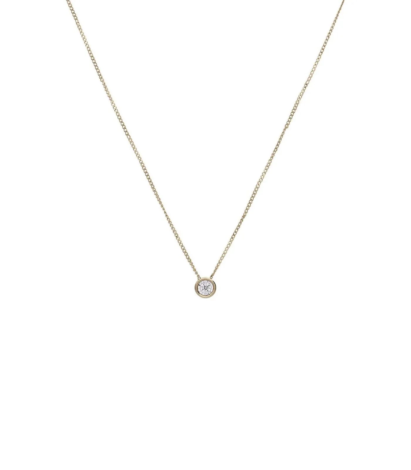 DAMES Lucardi Ketting 14 Karaat Goud 45 cm - Geelgoud