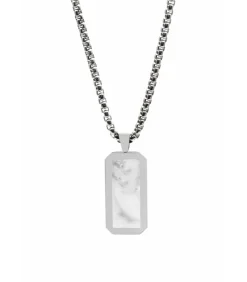 Heren Gt Collection Ketting Met Hanger “Rectangle Pendant”