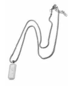 Heren Gt Collection Ketting Met Hanger “Rectangle Pendant”