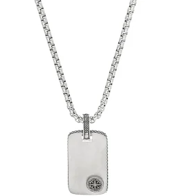 New Ketting met hanger voor mannen, roestvrij staal | Kompas Heren Kettingen